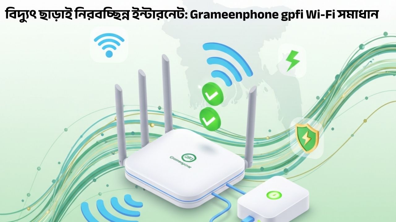বিদ্যুৎ ছাড়াই নিরবচ্ছিন্ন ইন্টারনেট: Grameenphone gpfi Wi-Fi সমাধান